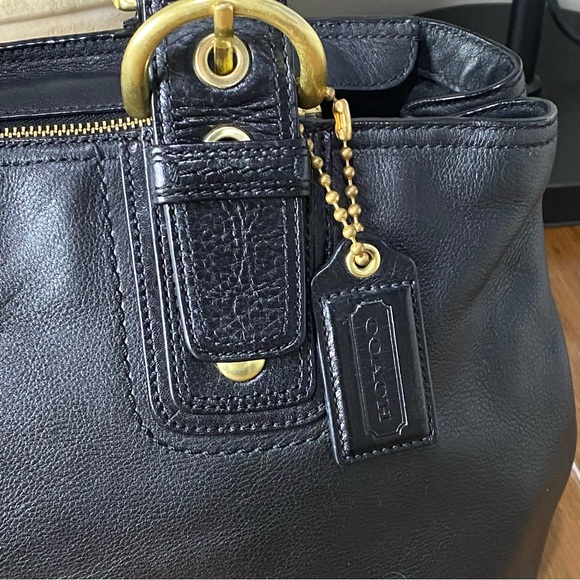 Coach Soho Buckle Satchel Black with Gold Hardware - Picture 3 of 15